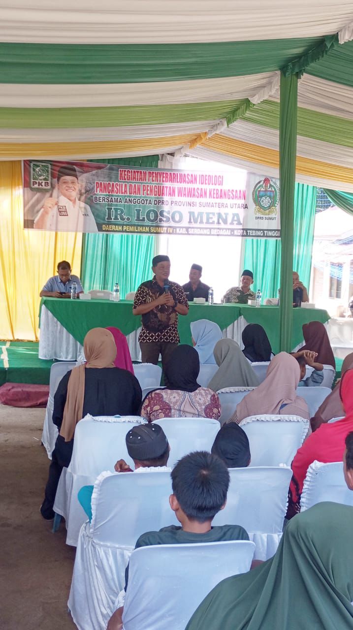 Ir. Loso Mena Gelar Penyebarluasan Ideologi Pancasila dan Wawancara Kebangsaan di Desa Kotarih Baru, Serdang Bedagai