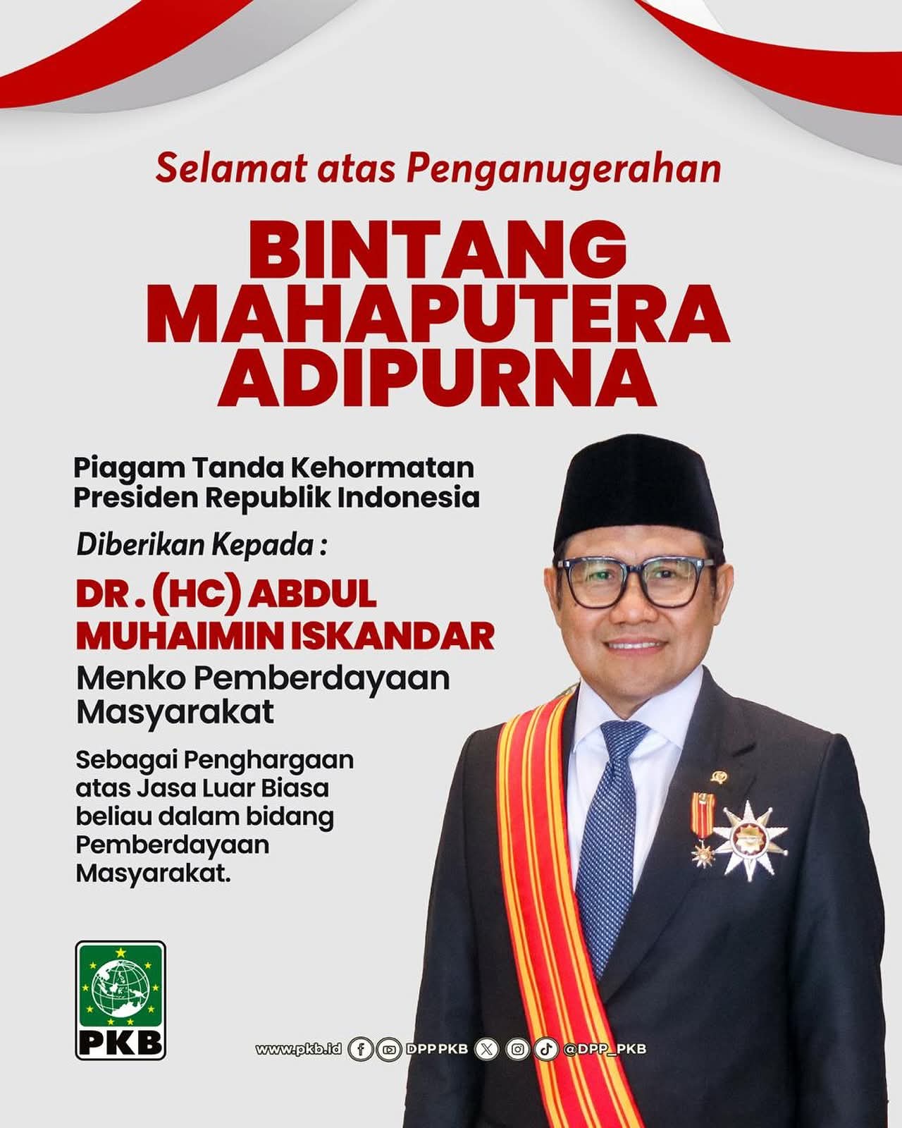 Bintang Mahaputera Adipurna: Penghargaan Tertinggi untuk Gus Muhaimin